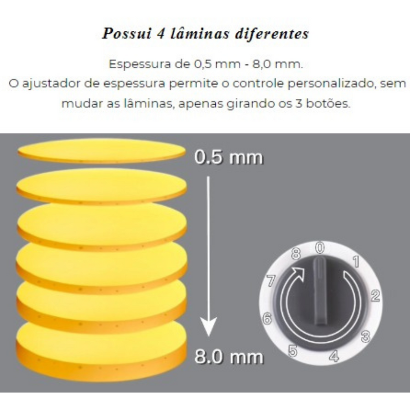 Cortador e Fatiador de Legumes Multifuncional  5 em 1