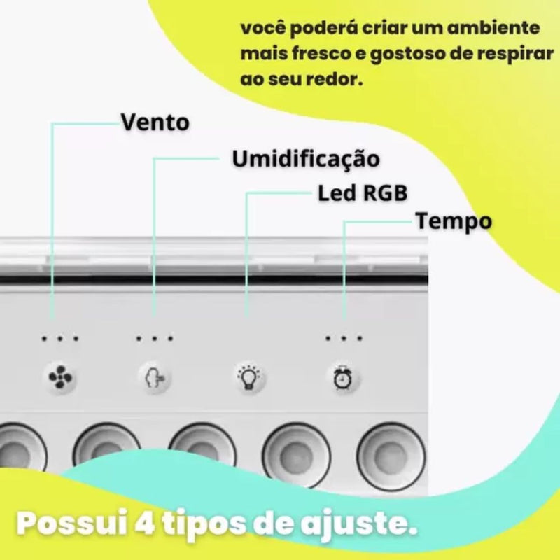 Mini Climatizador De Ar c/ Reservatorio Para Água e Gelo ❄️- Últimas Unidades
